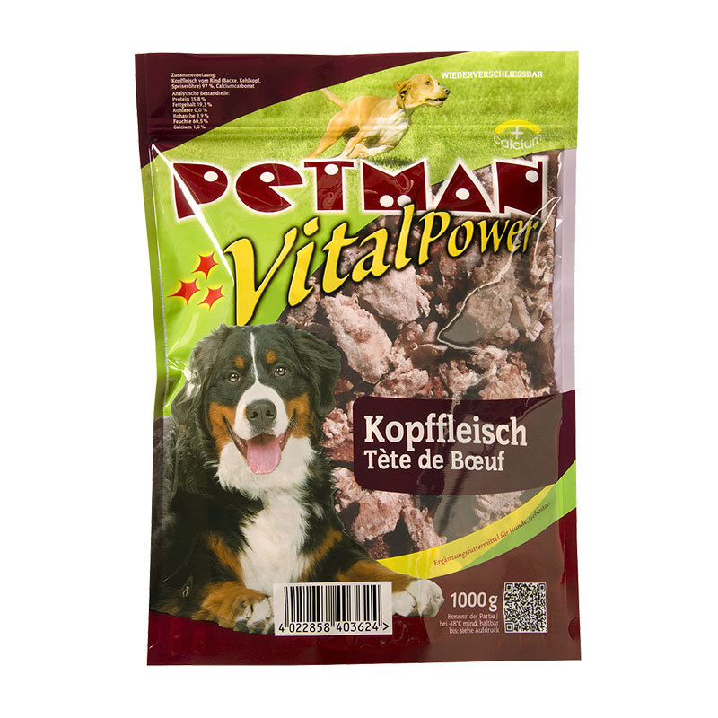 Petman Frostfutter Kopffleisch 20kg, 20 Beutel à 1kg