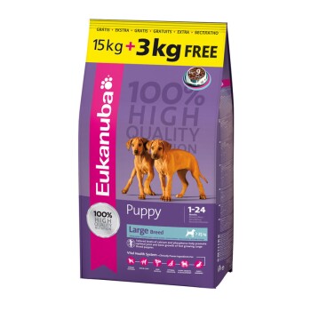 Puppy und Junior große Rassen 15 kg + gratis 3kg