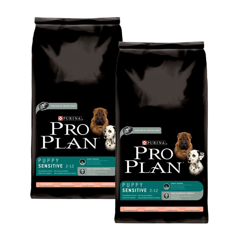 ProPlan Pro Plan Dog Puppy Sensitive reich an Lachs & mit Reis Sparpaket 2x14kg